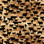Blank Quilting - Cowboy Culture - Cow Silhouettes, Light Brown
