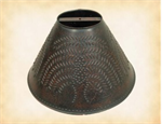 LAMP SHADE - TIN (WILLOW TREE) BLACK OVER RED 13^
