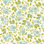 Quilting Treasures - Curious Kittycats - Floral, Cream