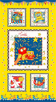 Henry Glass - Rhyme Time - 24^ Quilt Panel, Yellow