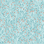 Quilting Treasures - Dahlias At Dusk - Floral Sprigs, Aqua