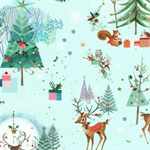 Robert Kaufman - Festive Fauna - Trees & Critters, Sky