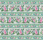 Studio E - Tropical Menagerie - Border Stripe, Aqua