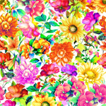 Oasis Fabrics - Fantasy - Florals, Multi