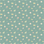 Riley Blake - New Beginnings - Sweet Peas, Teal