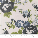Moda - Quilting Cuddle - Nantucket Summer - Cottage Large Floral, Cream Blue