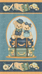 Henry Glass - Traveling Teddies - 24^ Travel Teddies Panel, Multi