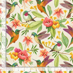Timeless Treasures - Birds - Hummingbird & Tropical Florals, Multi