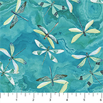 Northcott - Tranquil Waters - Dragonflies, Turquoise