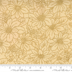 Moda - Merry Manor Metallic - Poinsettia Blooms Damask, Cream