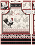 Wilmington Prints - Proud Rooster - 30^ Apron Panel, Multi