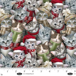 Blank Quilting - A Purr-fect Holiday Season - Cat Crowd, Multi