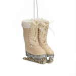 Ornament - Ice Skate Pair, White