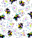 Oasis - Fun Flannel - Spotted Cows, White