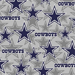 Fabric Traditions - NFL Fleece - Dallas Cowboys, Blue/Gray