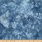 Hoffman California - Bali Batik 2026 - Leafy Branches, Denim