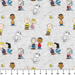 Springs Creative - Peanuts - Gang in Playful Poses, Light Gray