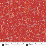 Makower Fabrics - Orbit - Formula, Red