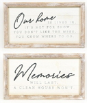 Double Sided Wooden Sign - Our Home/Memories