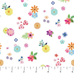Northcott - My Cup of Tea - Mini Floral, White