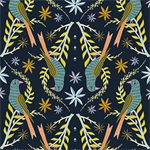 Quilting Treasures - Serenade - Perched Birds, Midnight