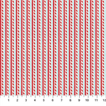 Northcott - Holly Jolly - Candy Cane, White
