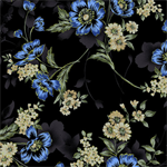 RJR - Midnight Garden - Large Floral, Blue