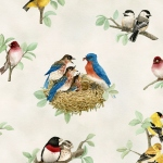 Elizabeth Studio - Beautiful Birds - Tossed Songbirds, Multi