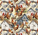 David Textiles - Foust Exclusives - Chicken Farm, Multi