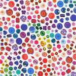 Robert Kaufman - Rainbow Crafter's Stash - Buttons, White