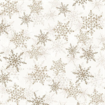 P & B Textiles - Winter Song - Layered Snowflakes, Neutral