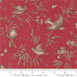 Moda - Joie De Vivre - Moineau Birds & Florals, Rouge