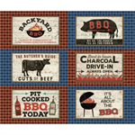 Clothworks - Backyard BBQ - 36^ Placemat  Panel, Multi