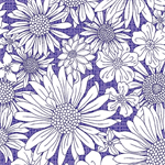 Benartex - Porch Swing - Upsy Daisy, Purple