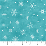 Northcott - Woodland Wishes - Snowflake, Teal