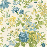 Marcus Fabrics - Buttercup & Blues - Large Floral, Multi