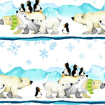 Susybee - Burr The Polar Bear - Pictorial Stripe, White