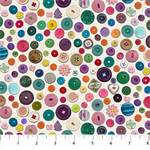 Northcott - I've Got A Notion - Buttons, White
