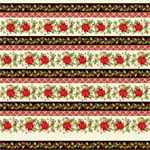 Studio E - Holly Berry Park - Border Stripe, Cream