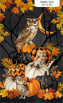 Northcott - Night Owl - 26^ Owl Panel, Charcoal