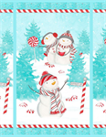 Wilmington Prints - Frosty Merry Mints - 24^ Snowmen Panel, Teal