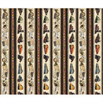 Quilting Treasures - Steam & Steel - Train Border Stripe, Multi