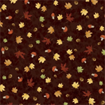 P & B Textiles - Fall Friends - Ditzy Leaf Toss, Brown