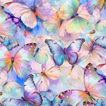 Timeless Treasures - Flutter - Packed Buterflies, Multi