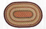 Braided Rug - Burgundy/Mustard/Ivory 20X30