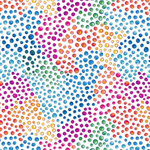 Blank Quilting - 108^ Rainbow - Colored Water Droplets, White