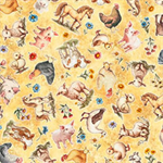 Quilting Treasures - Lil Farmers - Farm Animal Toss, Marigold