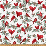 Hoffman California - Christmas Splendor - Cardinal, Winter Cherry/Silver
