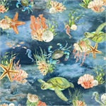 Windham Fabrics - Ocean Life - Deep Sea Blues, Blues