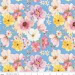 Riley Blake - Painted Petals - Large Floral, Blue